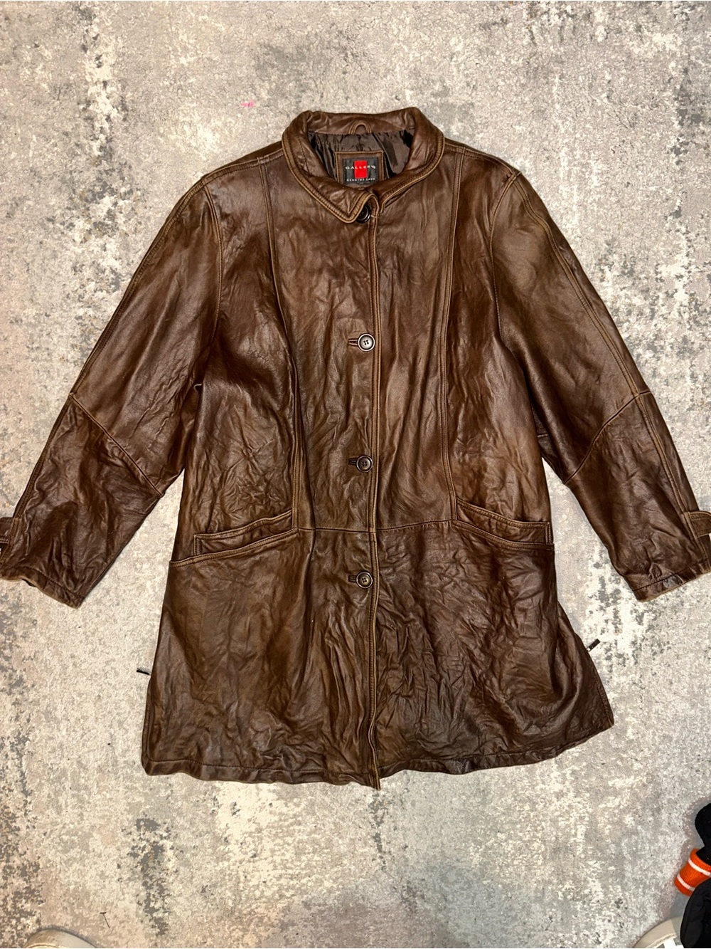 Vintage Gallery Dark Brown Leather Button Down